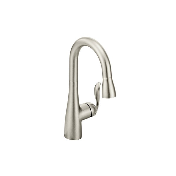 One-Handle Pulldown Bar Faucet Spot Resist Stainless